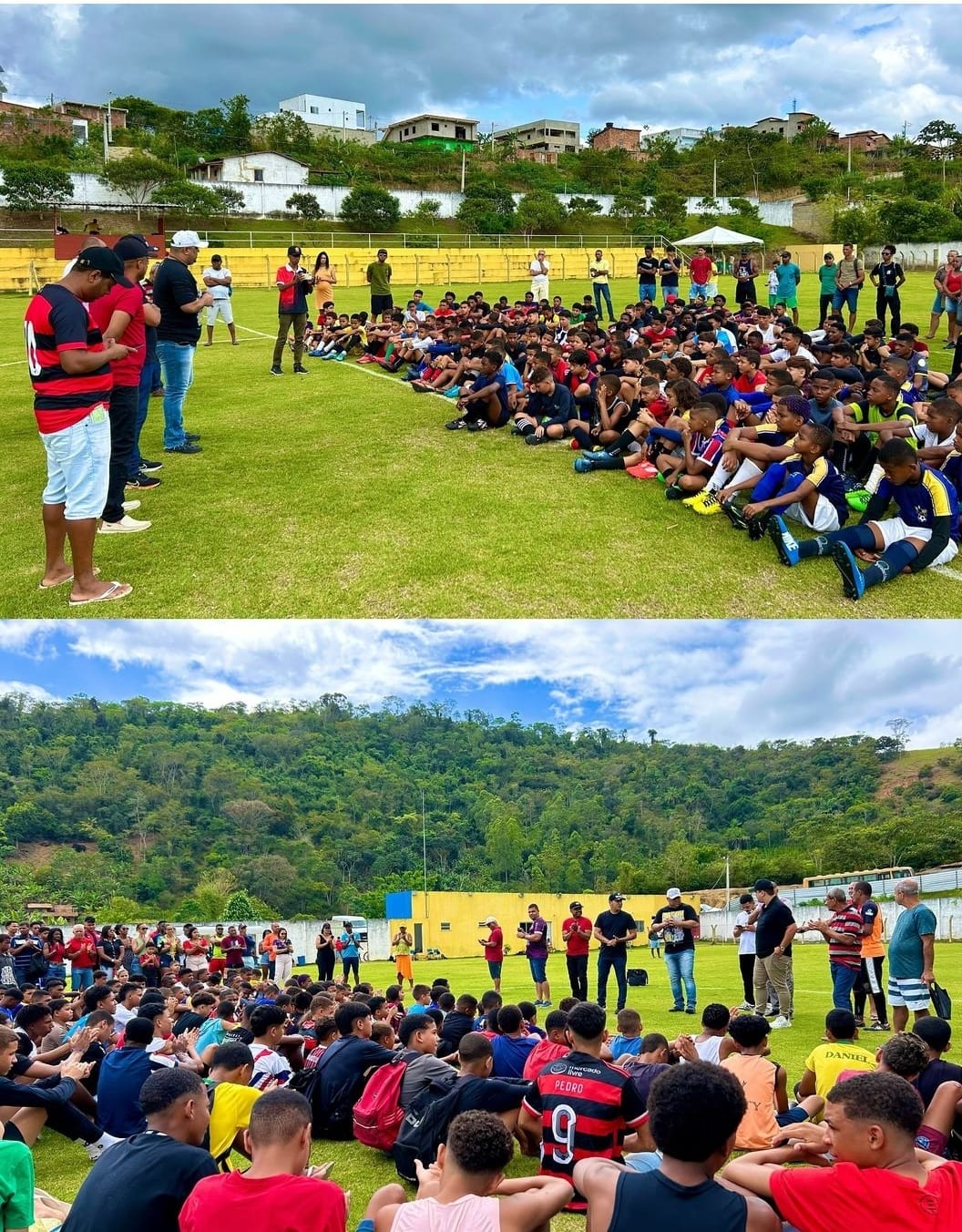 Estádio Municipal de Jiquiriçá Recebe “Peneira” de Futebol com Presença de Ex-Atletas e Centenas de Jovens